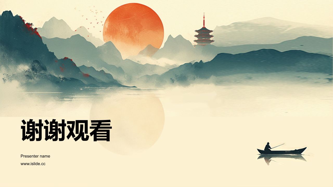 橙色水墨风历史学开题报告PPT模板