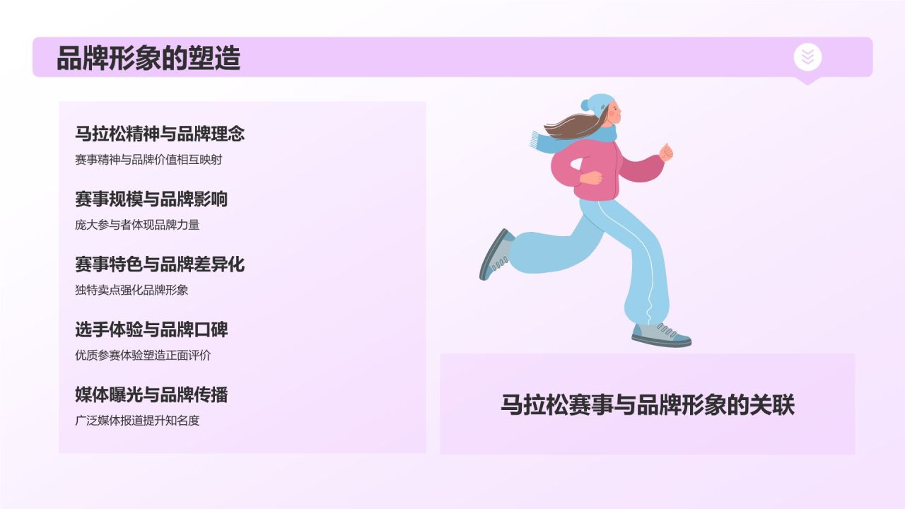 紫色卡通风马拉松PPT模板