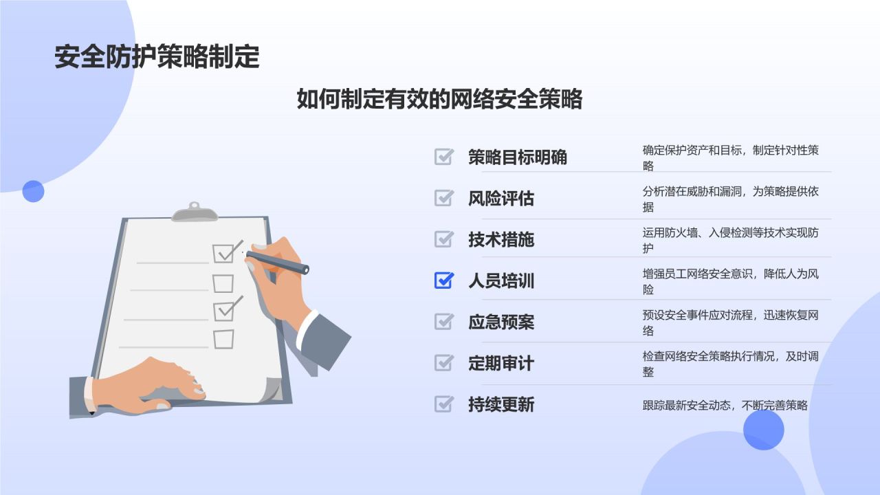 蓝色科技风网络安全科普PPT模板
