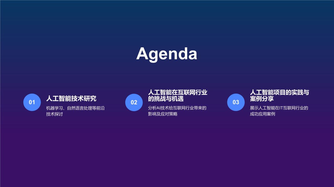 蓝色科技风人工智能汇报PPT模板