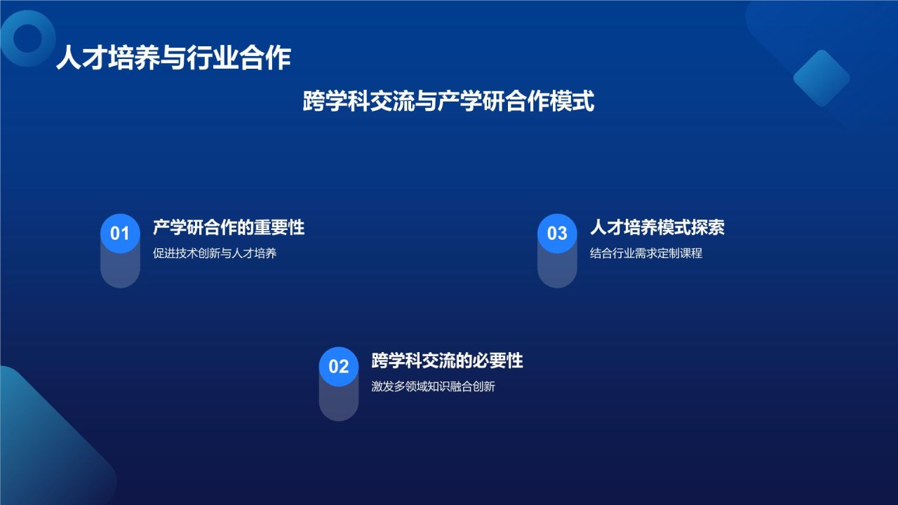 蓝色科技风AI人工智能PPT模板