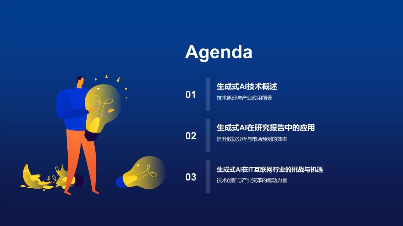 蓝色科技风AI人工智能PPT模板