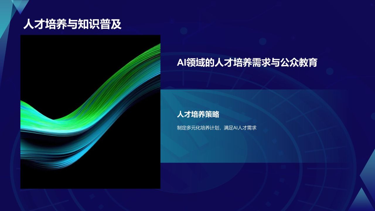 蓝色科技风人工智能与可持续发展目标PPT模板