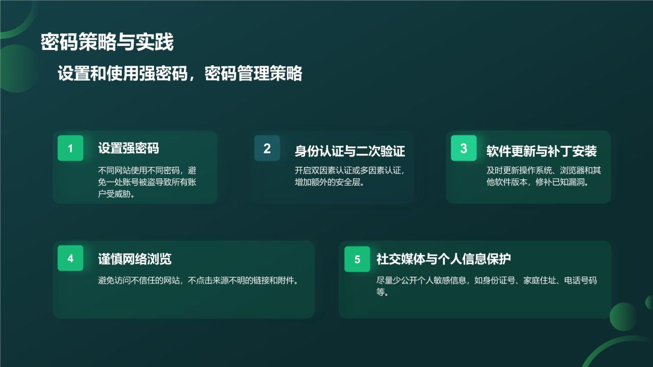 绿色商务风网络安全科普PPT模板