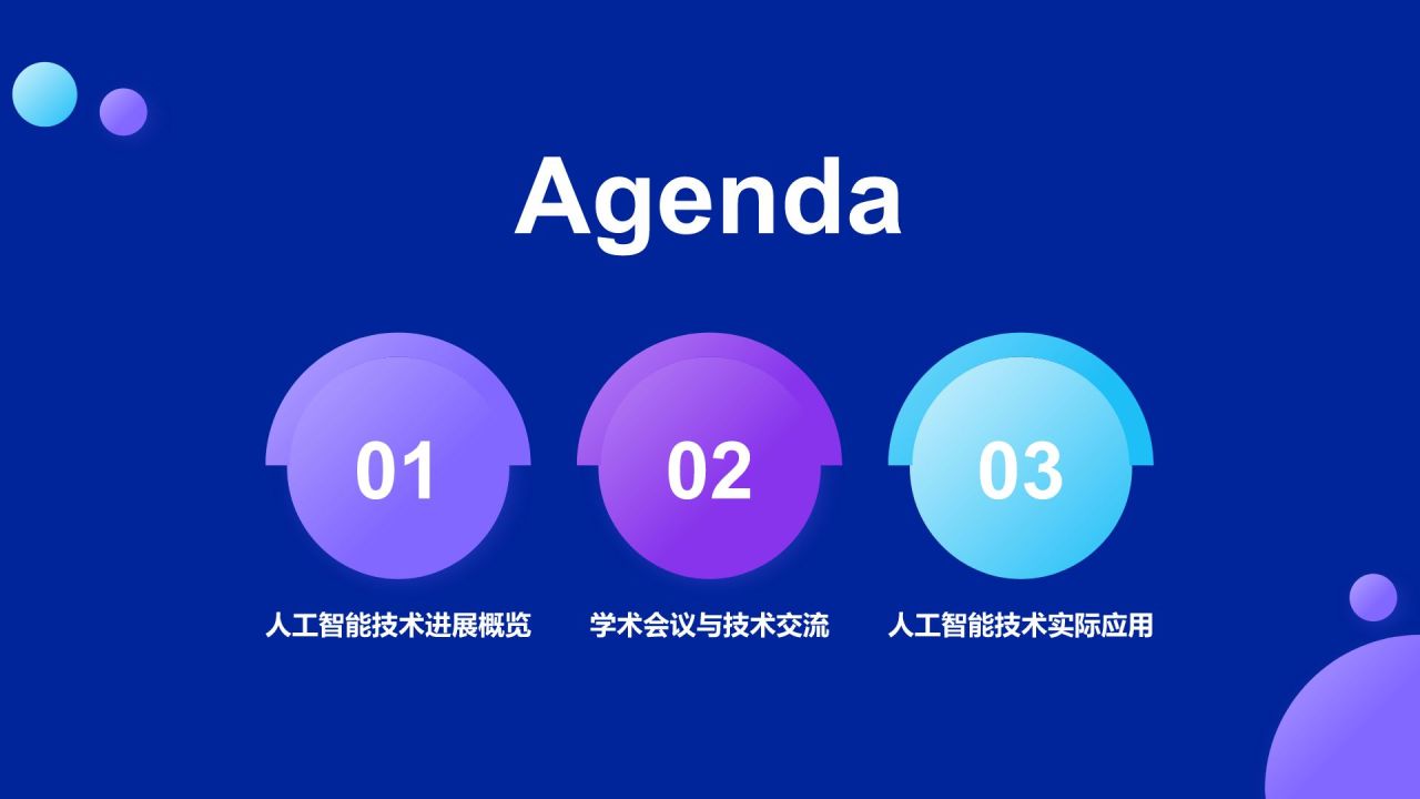 蓝色科技风人工智能答辩PPT模板