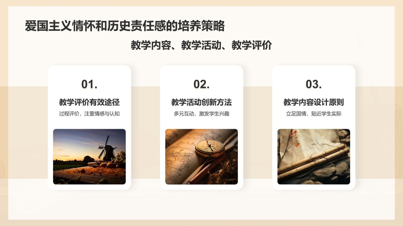 橙色复古风历史主题教学PPT模板