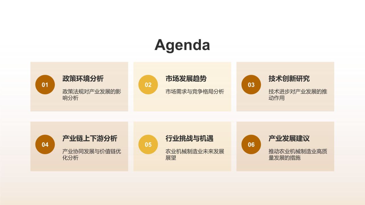 橙色摄影风农业机械制造业发展PPT模板