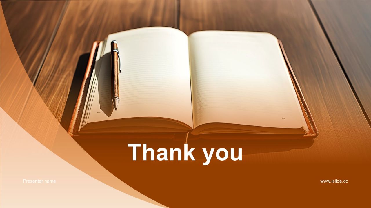 橙色摄影风《泰戈尔文选》读书笔记PPT模板