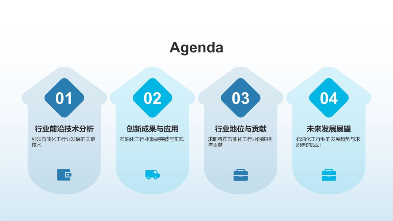蓝色摄影风石油化工行业先锋PPT模板