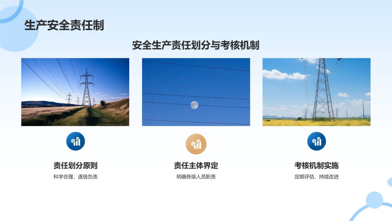 蓝色摄影风电力行业安全与环保PPT模板