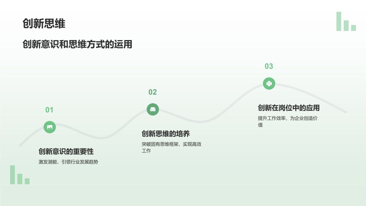 绿色插画风岗位竞聘PPT模板