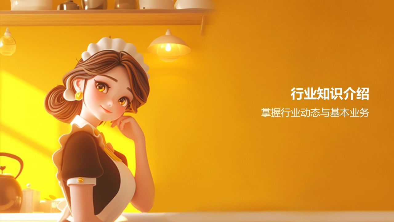 橙色3D风入职培训PPT模板