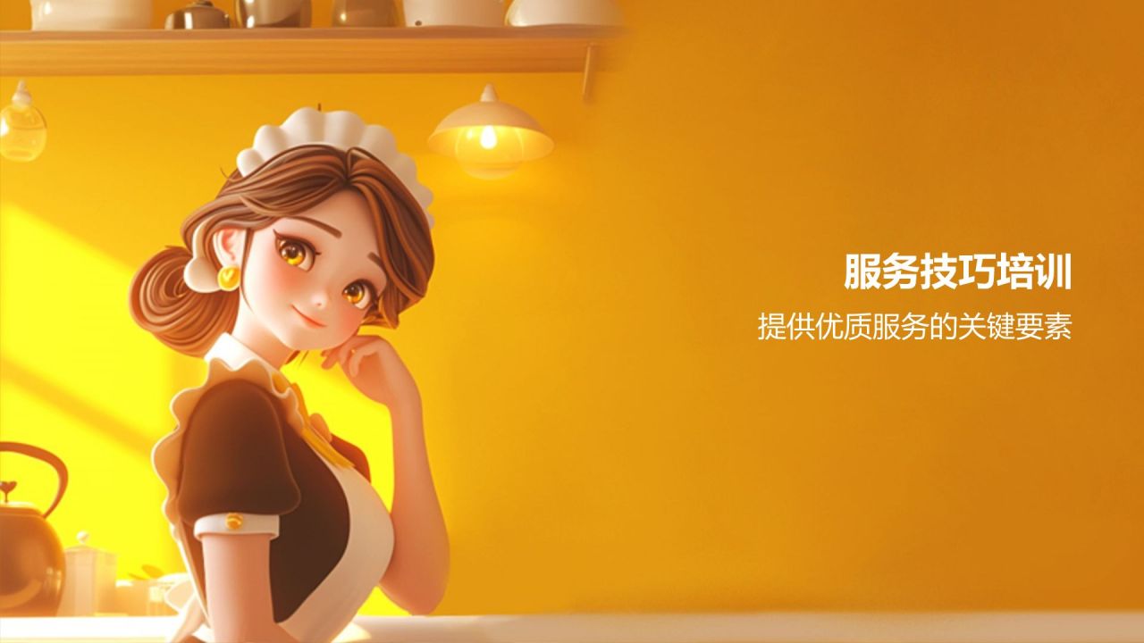 橙色3D风入职培训PPT模板