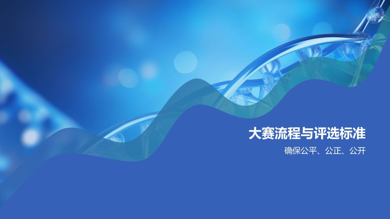 蓝色渐变风生物医疗领域创新创业大赛PPT模板