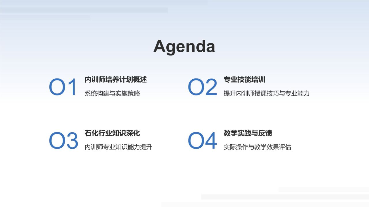 蓝色摄影风石化企业内训师培养PPT模板