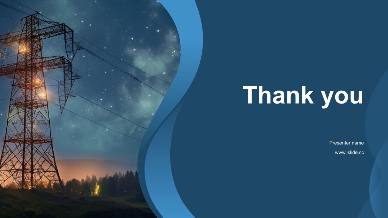 蓝色摄影风电力精英商务实训PPT模板