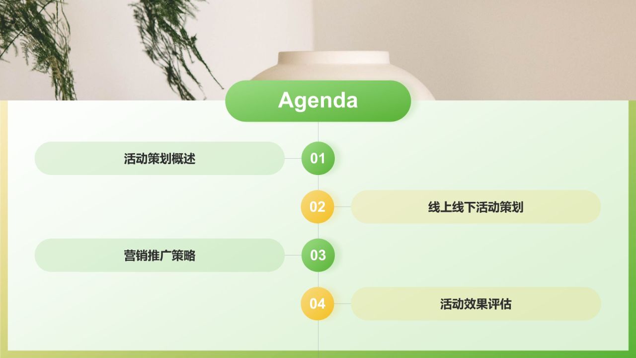 绿色摄影风地产家居活动策划：点燃市场激情PPT模板