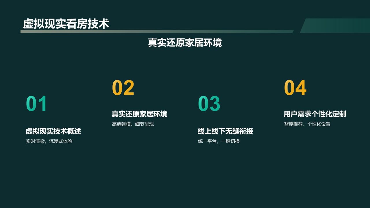 蓝色商务风地产家居线上线下融合战略PPT模板