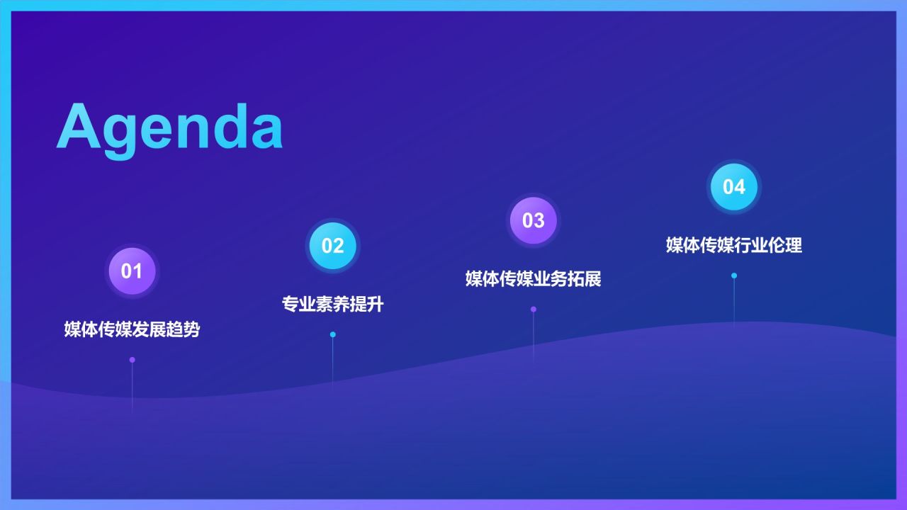 紫色渐变风媒体传媒培训新篇章PPT模板