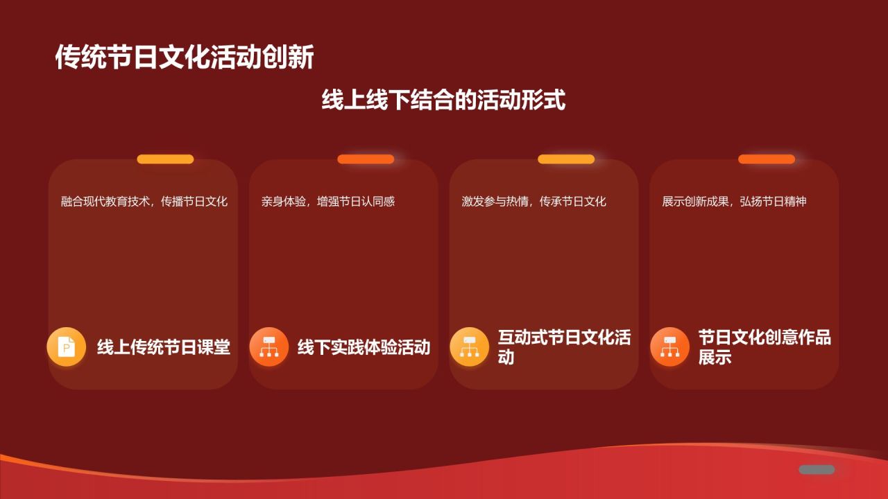 红色喜庆风教育培训庆佳节PPT模板