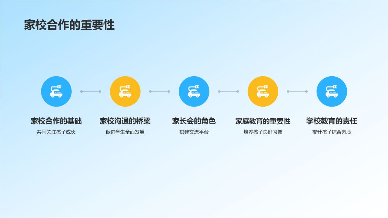 蓝色手绘风小学寒假家长会PPT模板