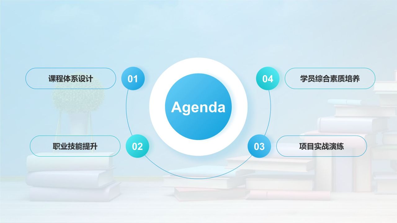 蓝色简约风知行合一教育培训活动PPT模板