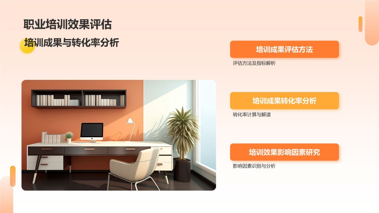 橙色摄影风职业技能培训研究报告PPT模板