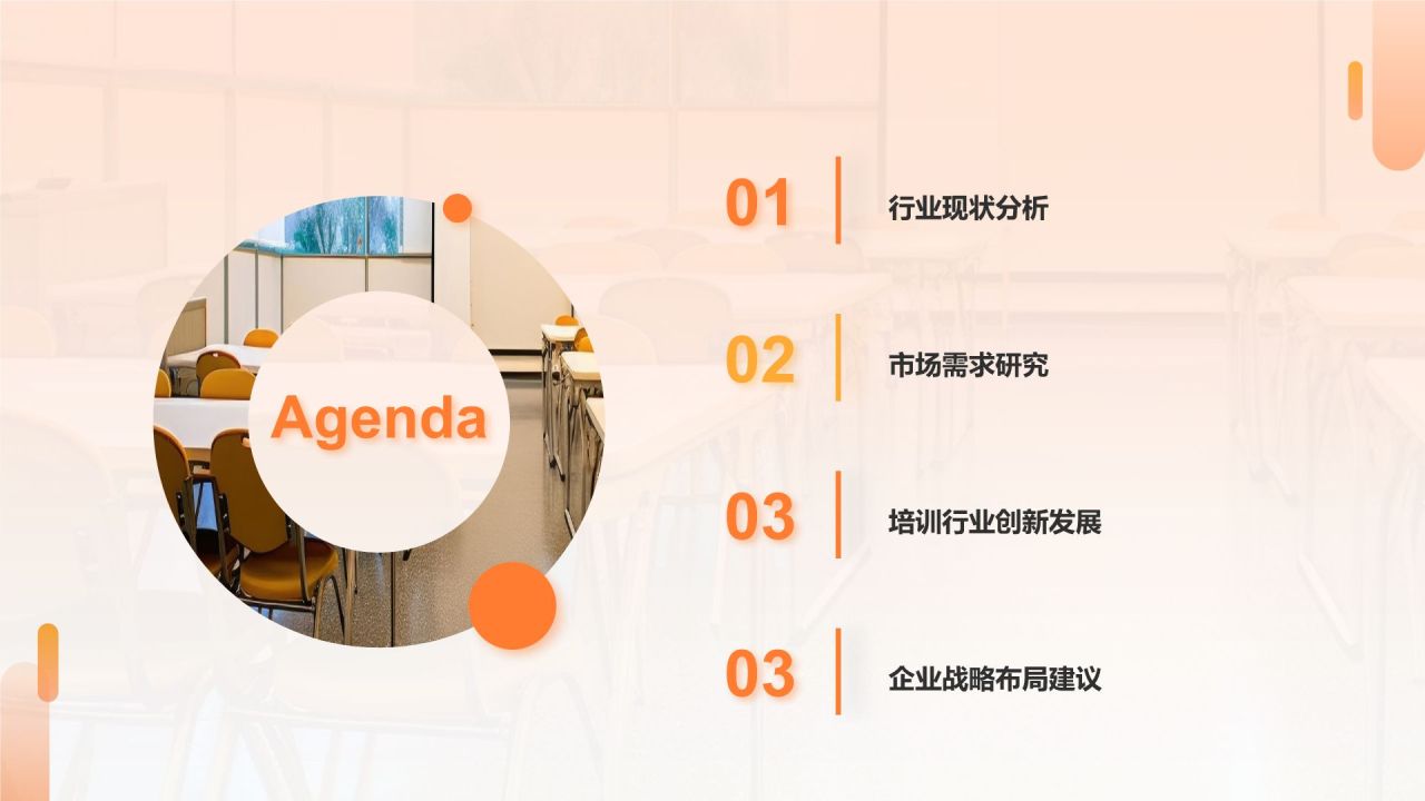 橙色摄影风职业技能培训研究报告PPT模板