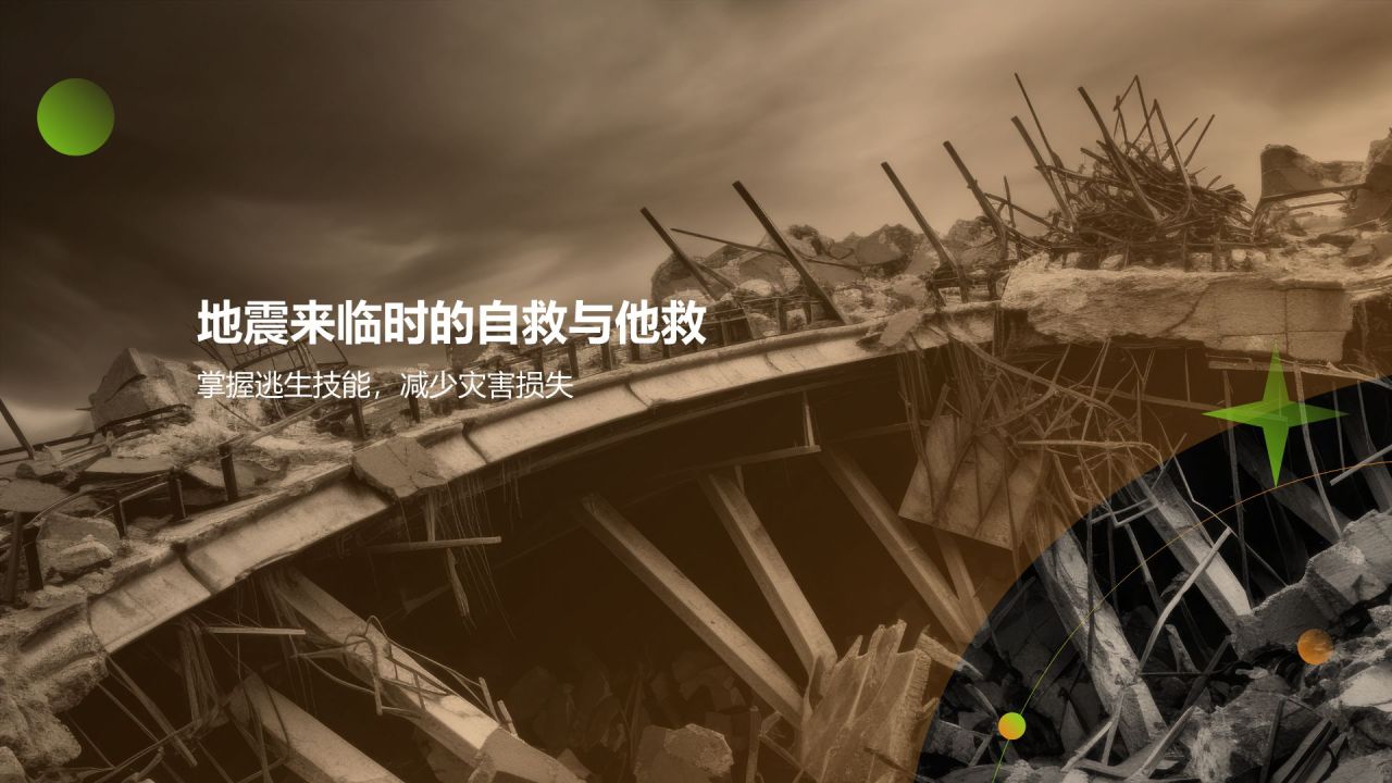 橙色汶川地震十六周年PPT模板