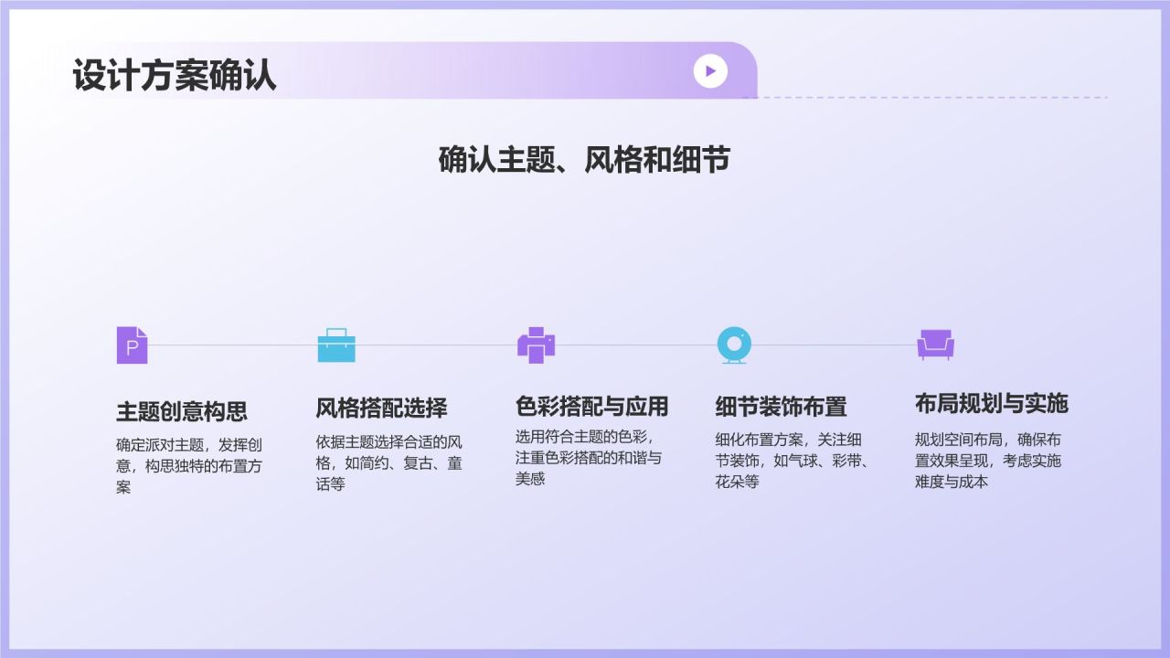 紫色3D风生日派对布置PPT模板