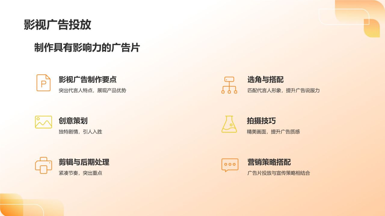 橙色3D风通用行业代言人PPT模板