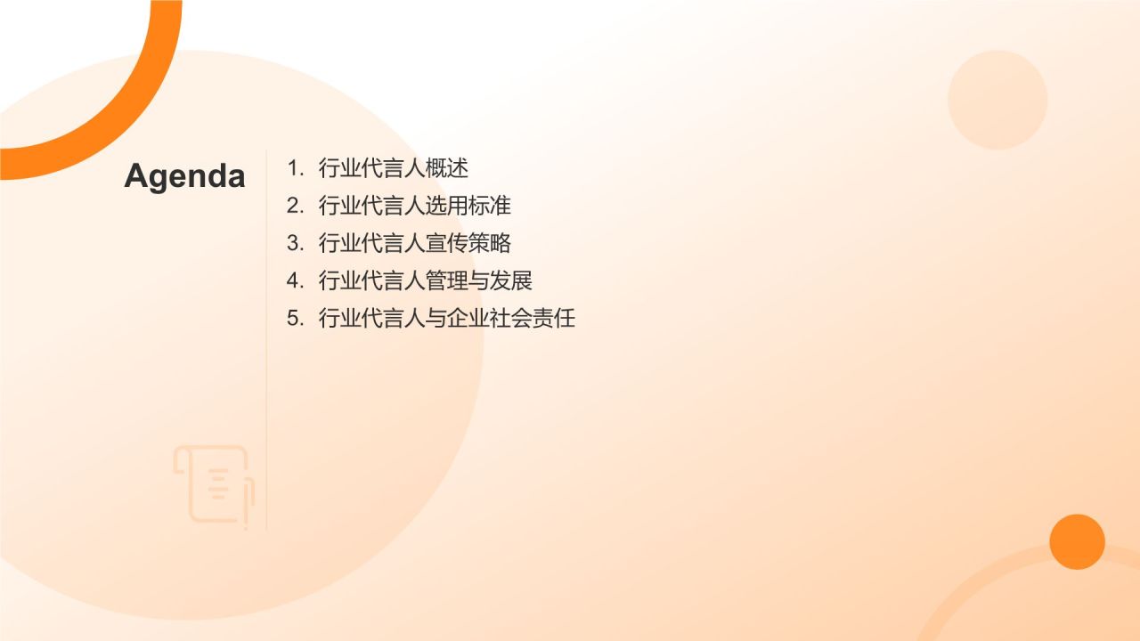 橙色3D风通用行业代言人PPT模板