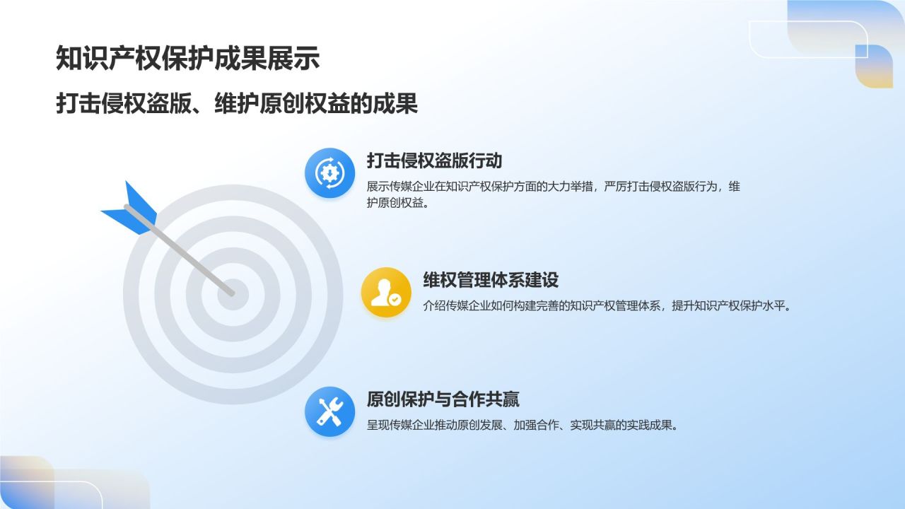 蓝色3D风传媒企业社会责任报告发布会PPT模板