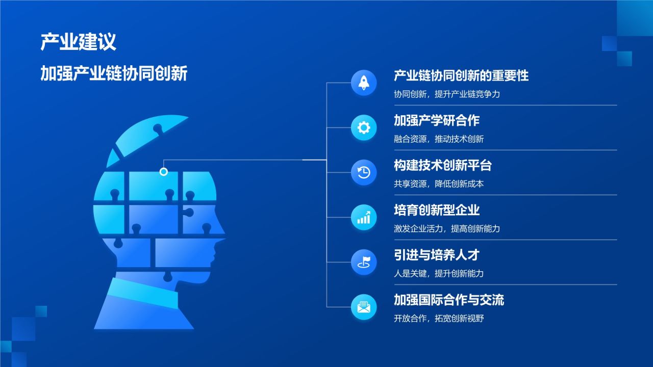 蓝色科技风我国机械制造业对外贸易分析PPT模板