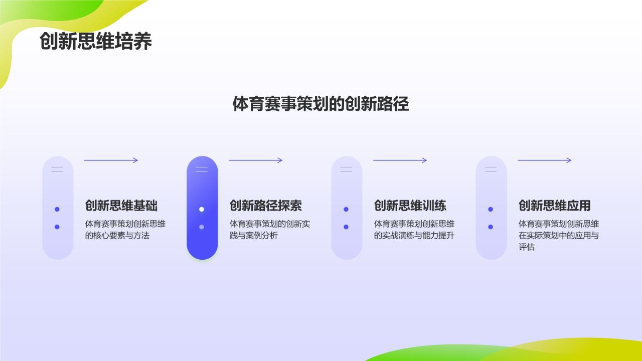 蓝色插画风体育赛事策划匠心之作PPT模板