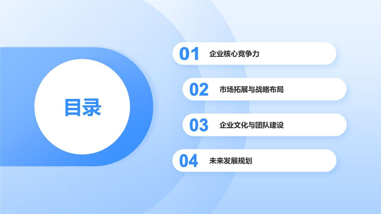 蓝色商务风行业先锋风采PPT模板