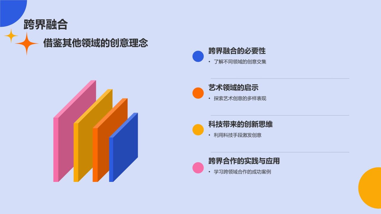 蓝色插画风媒体创意策划课程PPT模板