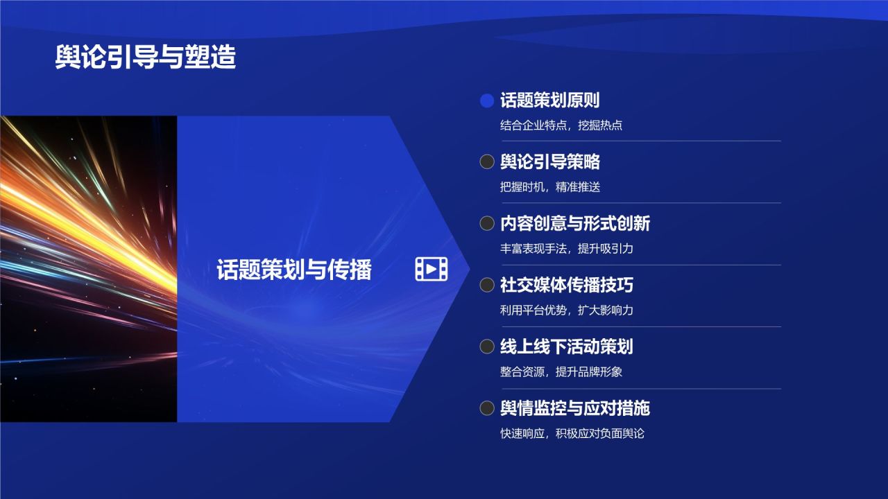 蓝色渐变风传播力量助力企业成长PPT模板