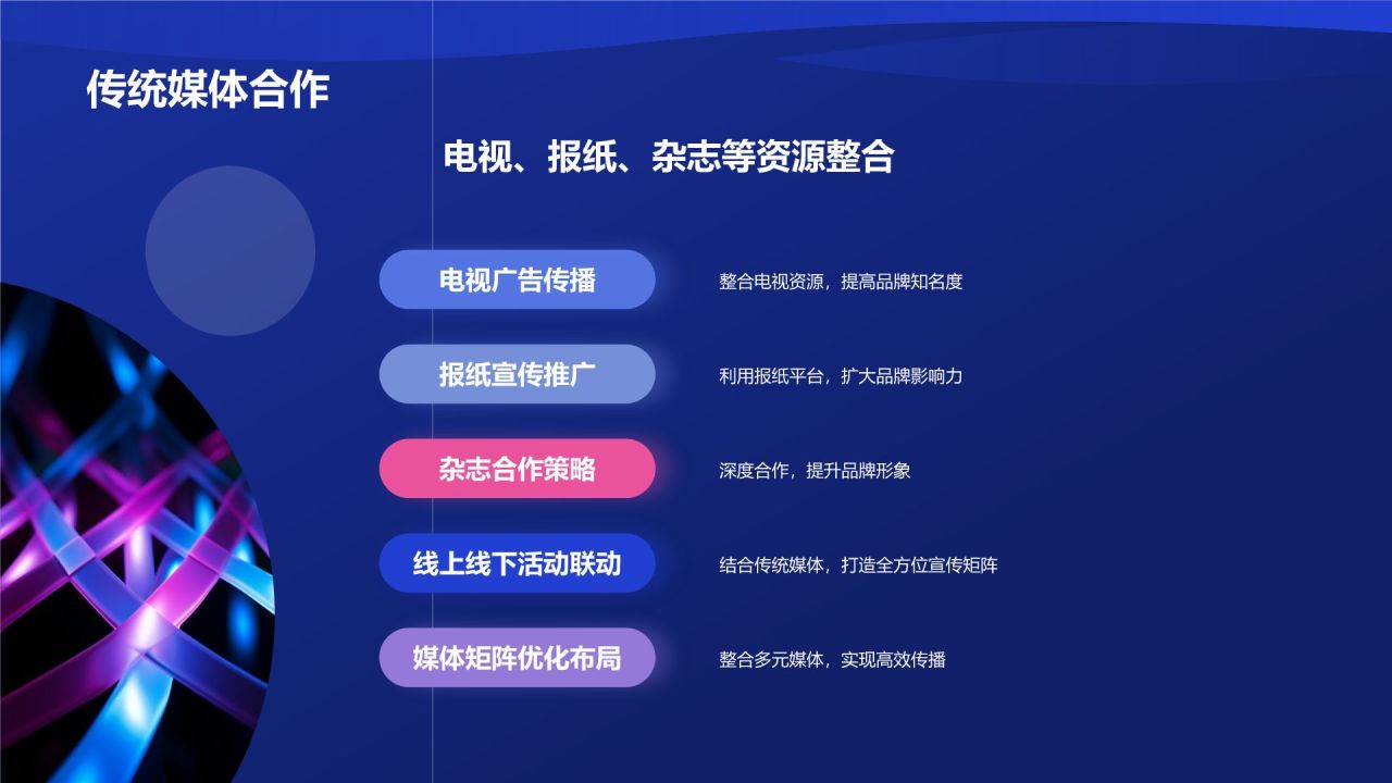 蓝色渐变风传播力量助力企业成长PPT模板