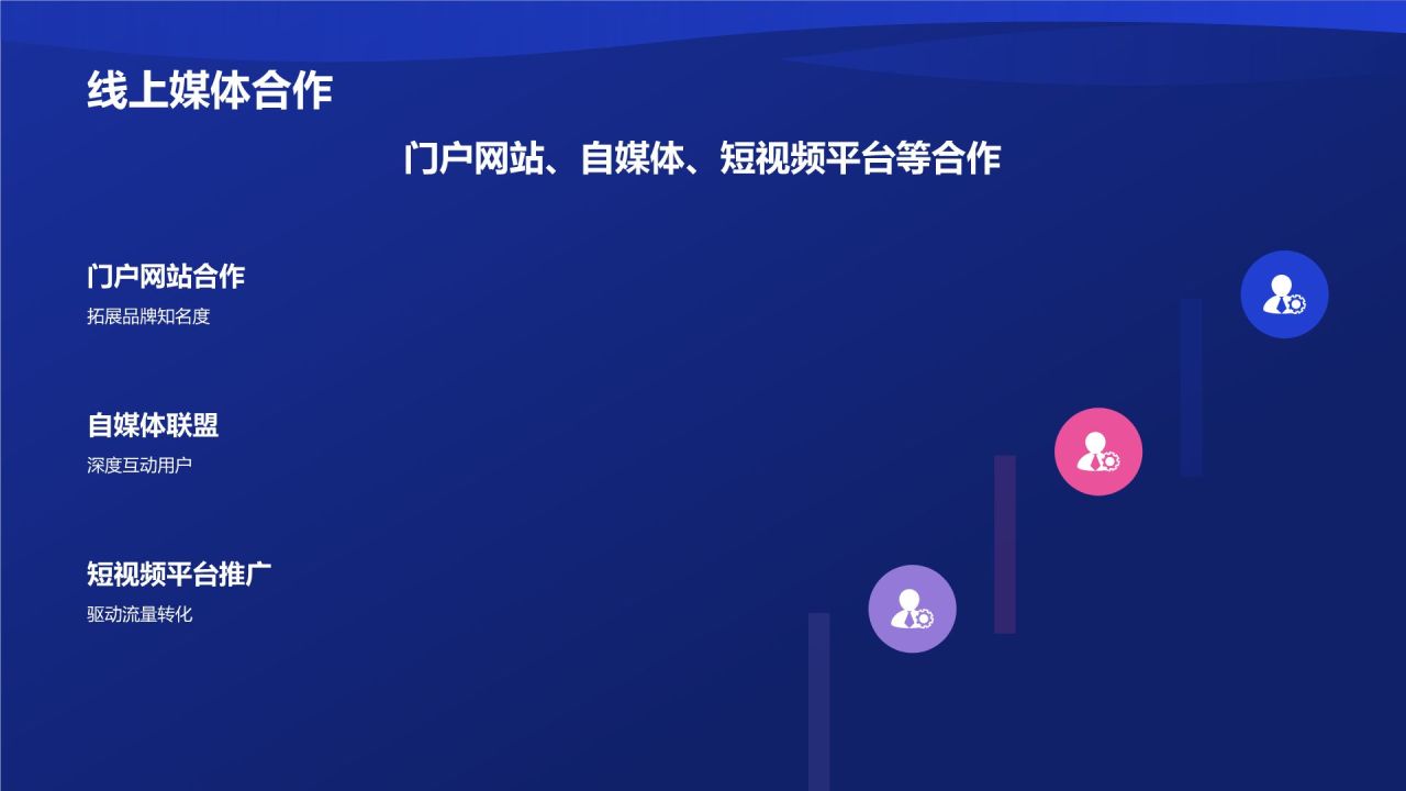 蓝色渐变风传播力量助力企业成长PPT模板