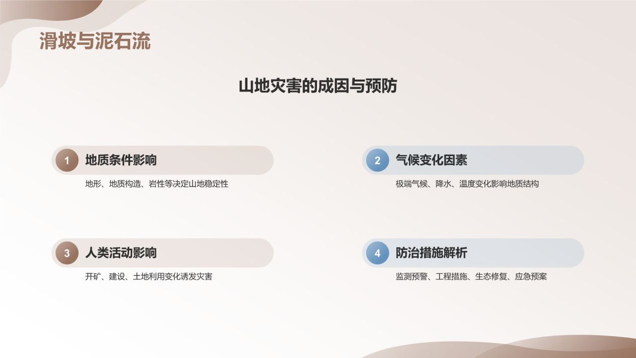 灰色简约风地质知识科普PPT模板