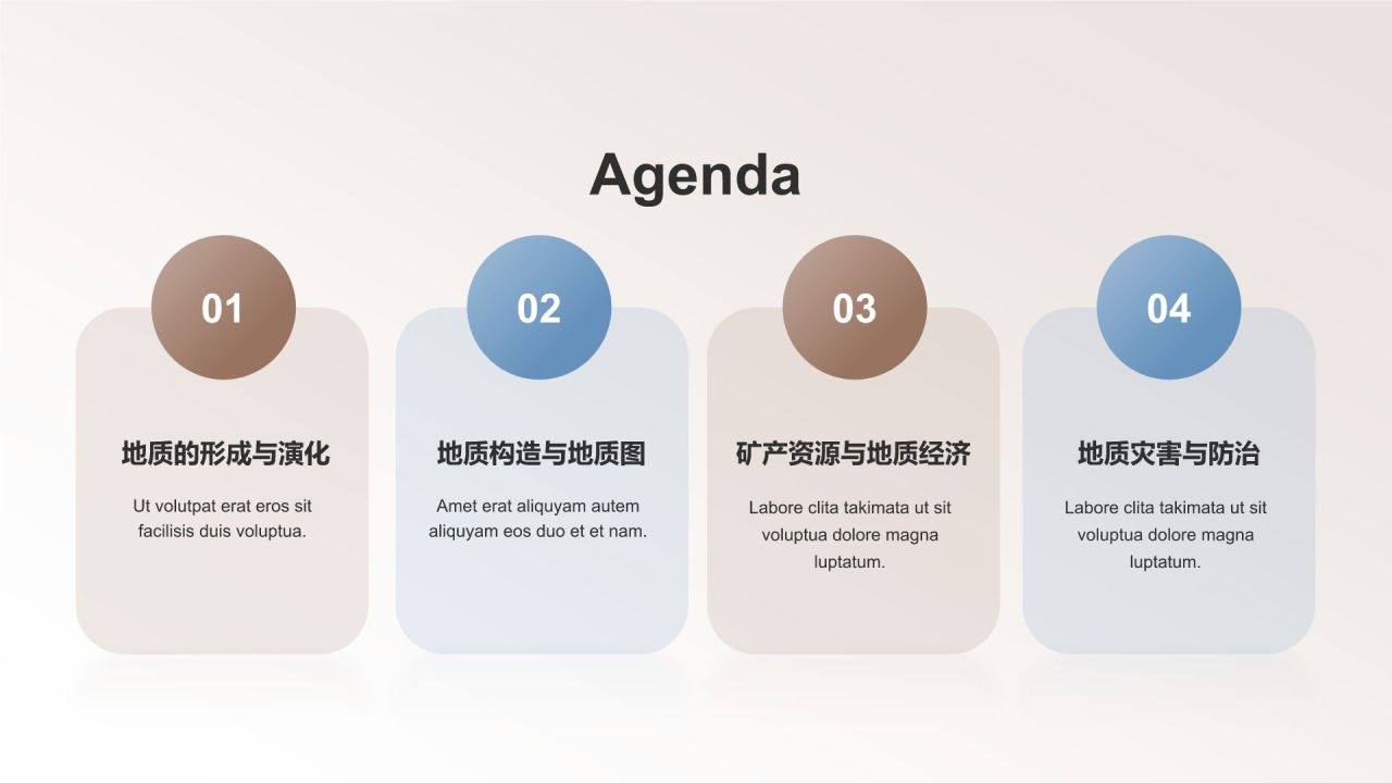 灰色简约风地质知识科普PPT模板