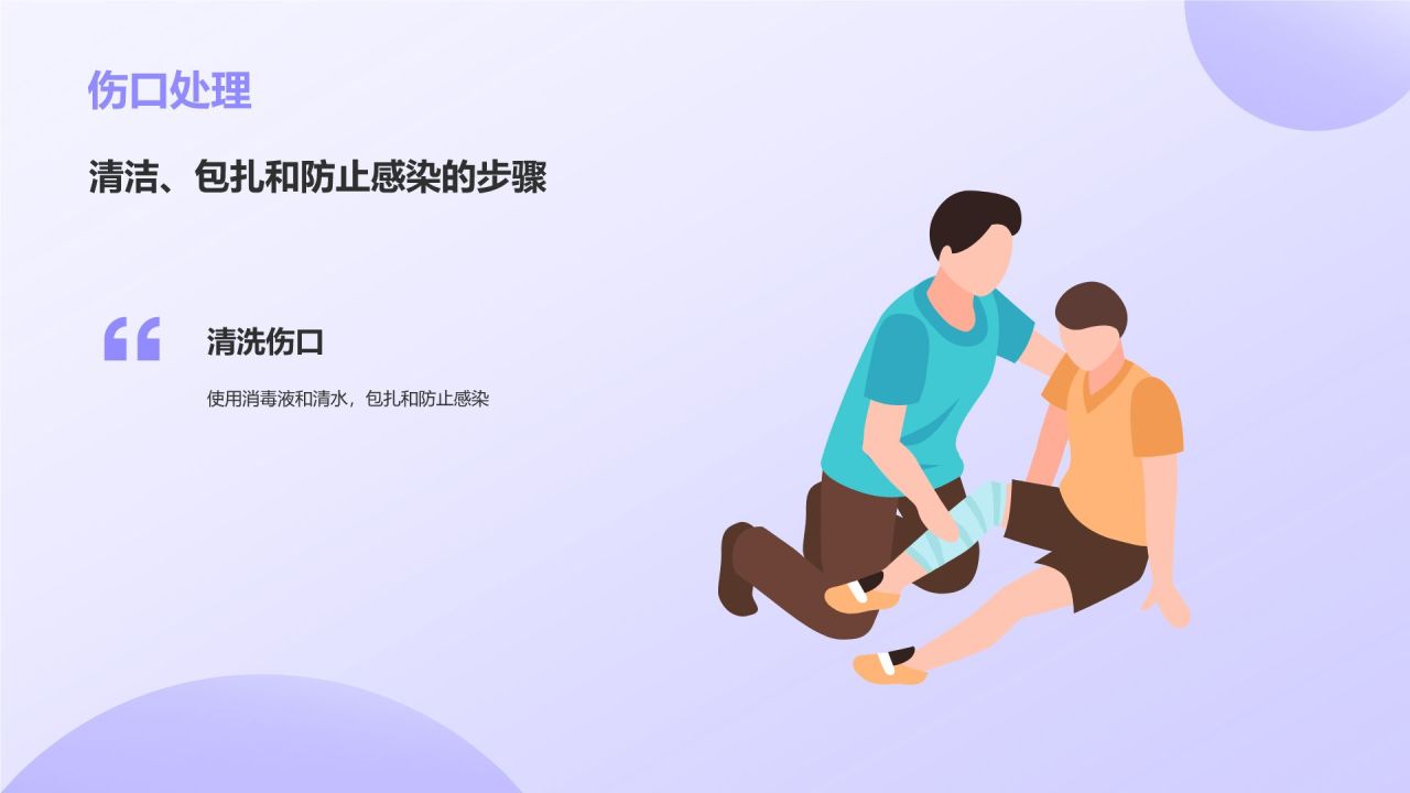 紫色3D风日常急救知识科普PPT模板