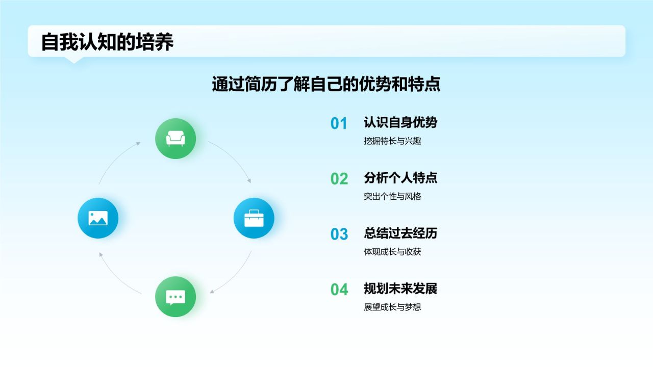 蓝色3D风小学生个人简历自我介绍PPT模板