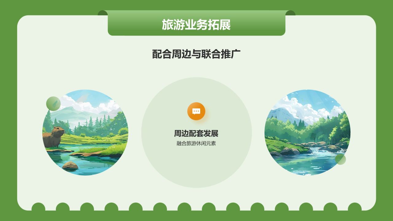 绿色插画风动物界的新顶流卡皮巴拉水豚PPT模板