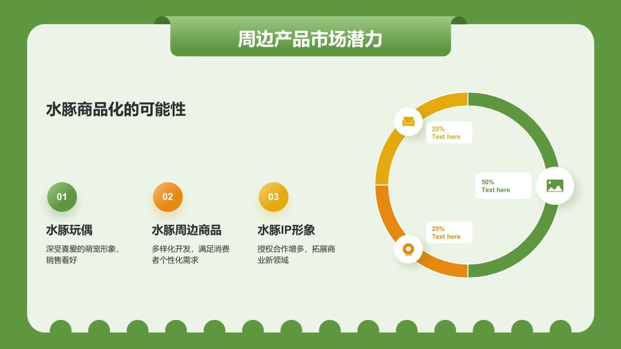 绿色插画风动物界的新顶流卡皮巴拉水豚PPT模板