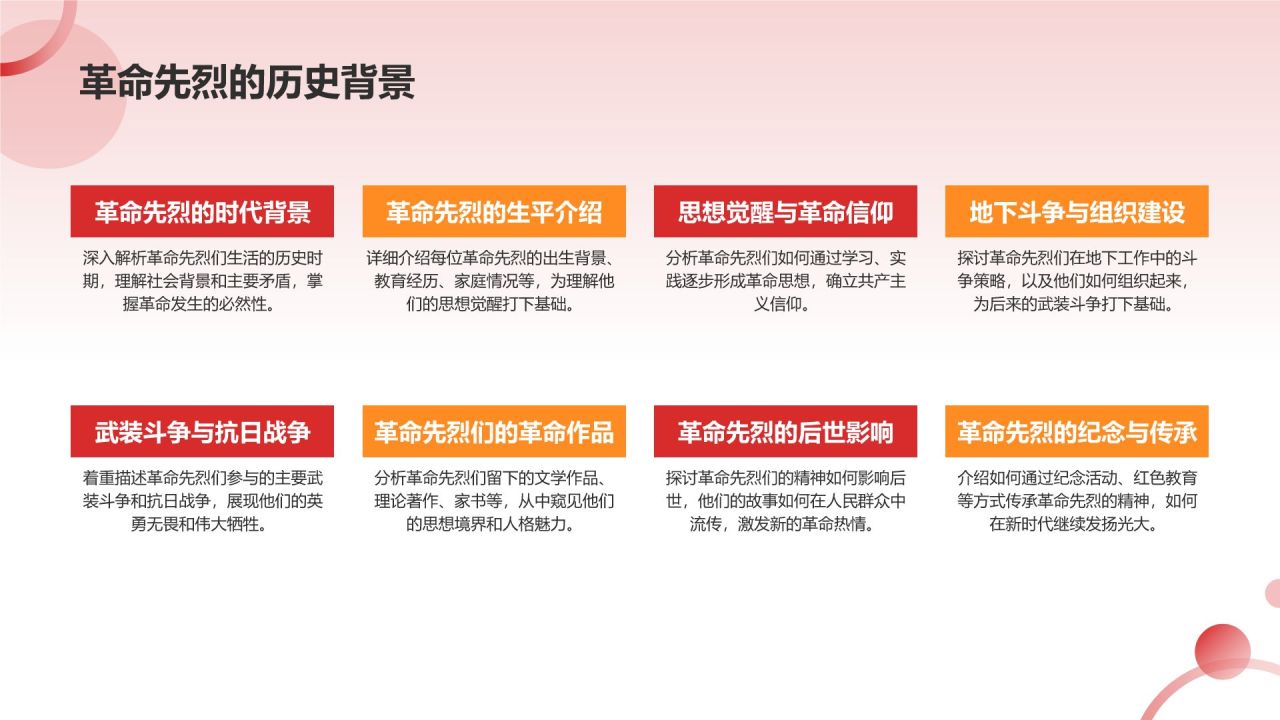 红色党政风缅怀革命先烈党政学习PPT模板