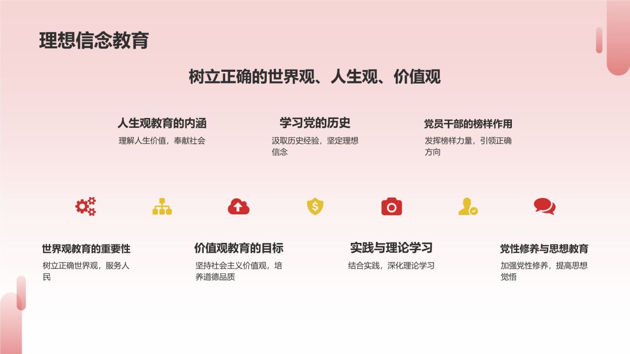 红色党政风中国共产党党史学习PPT模板