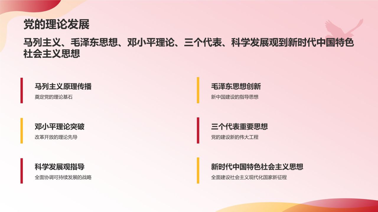 红色党政风中国共产党党史学习PPT模板