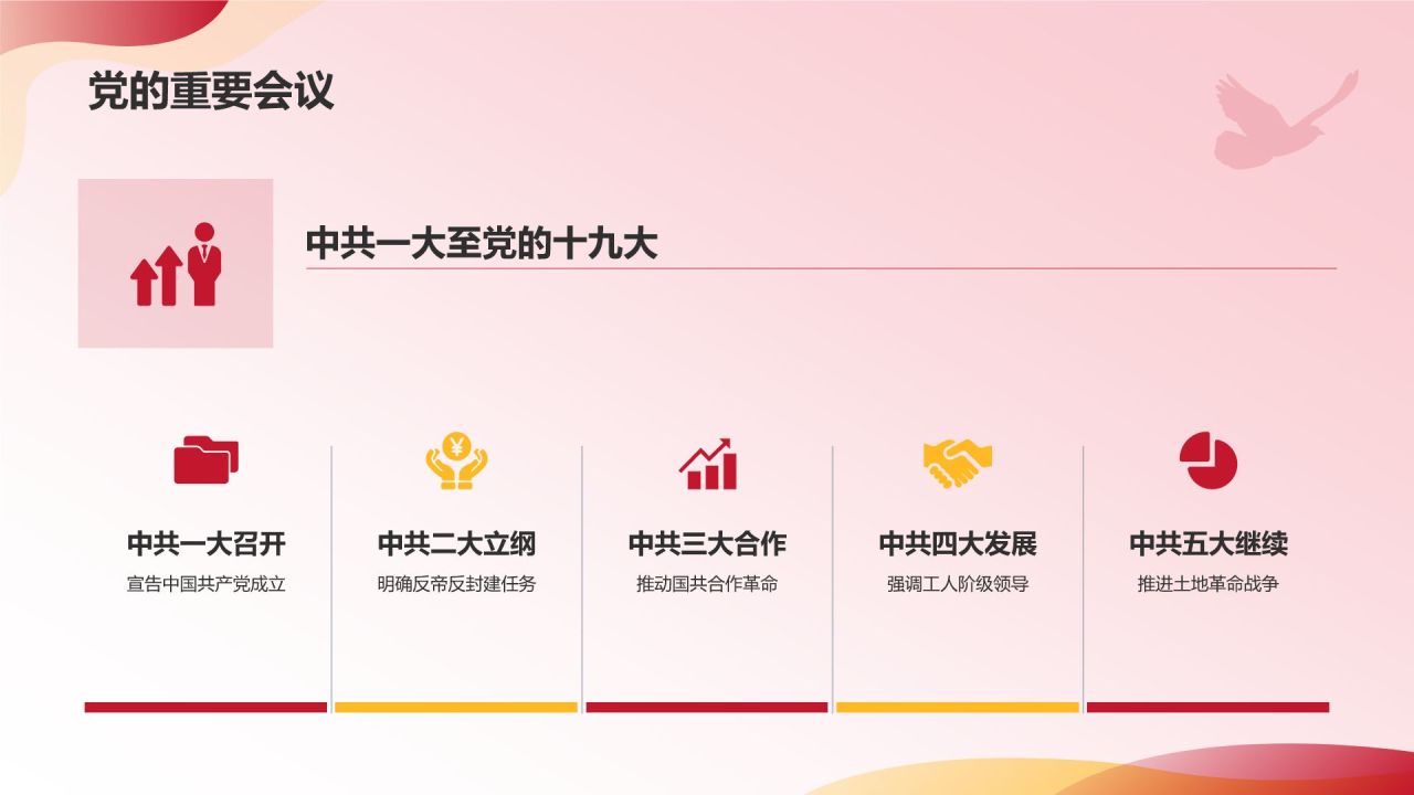 红色党政风中国共产党党史学习PPT模板